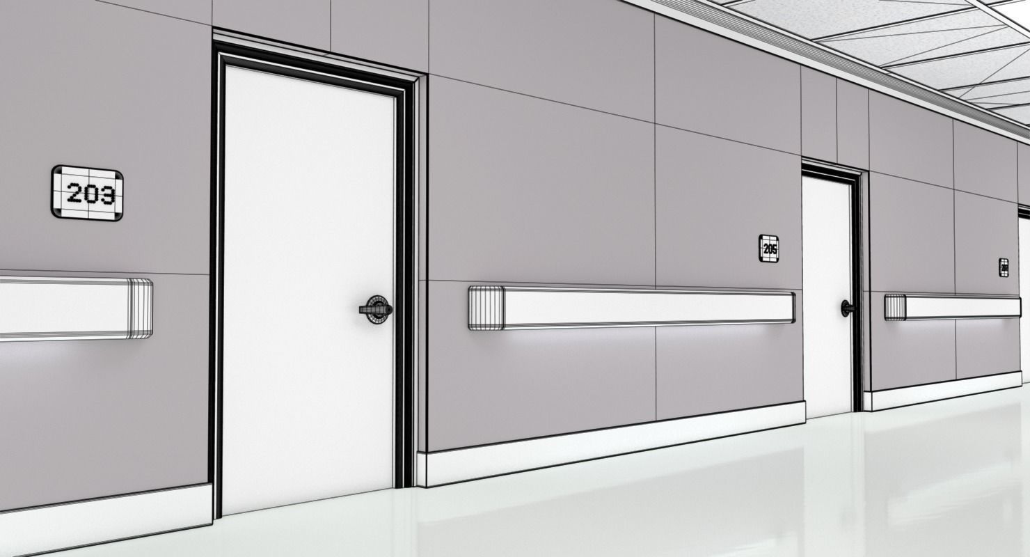 Hallway Modern 3D model_9