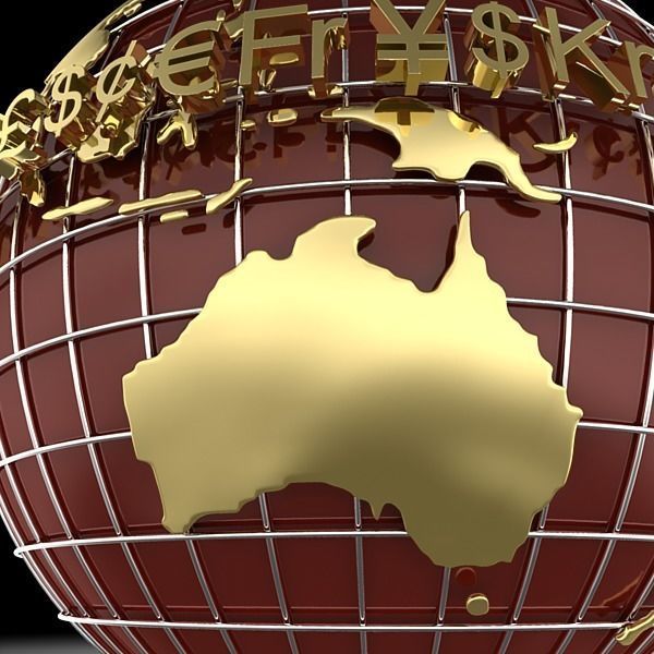 Globe D with gold letters 3D model_5
