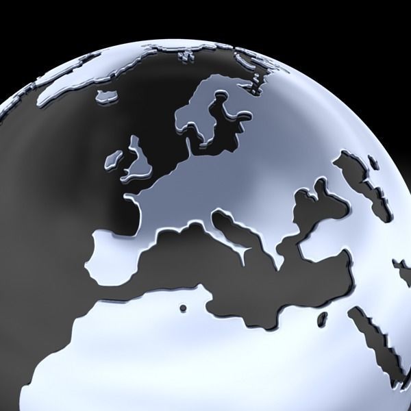 Globe A 3D model_3