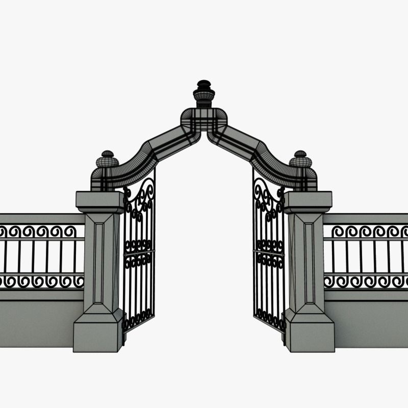 Gate Decorative 3D model_14