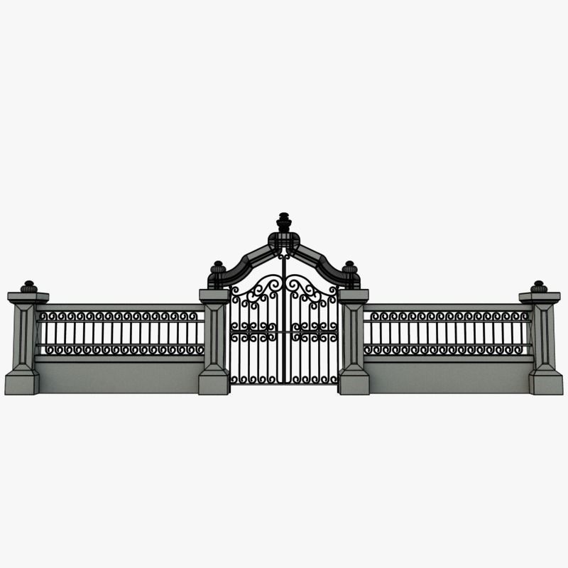 Gate Decorative 3D model_12