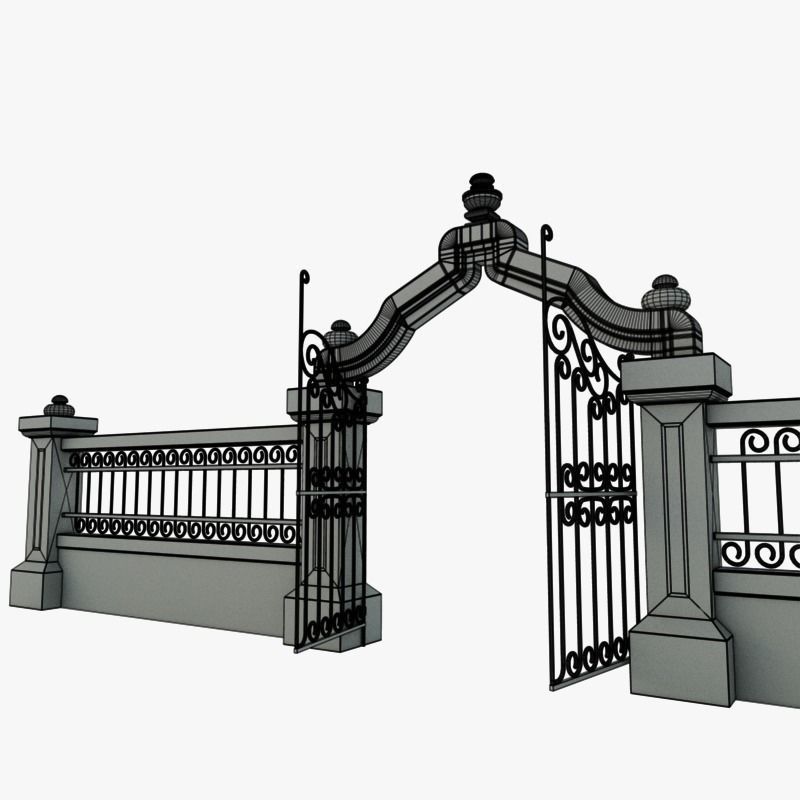 Gate Decorative 3D model_9