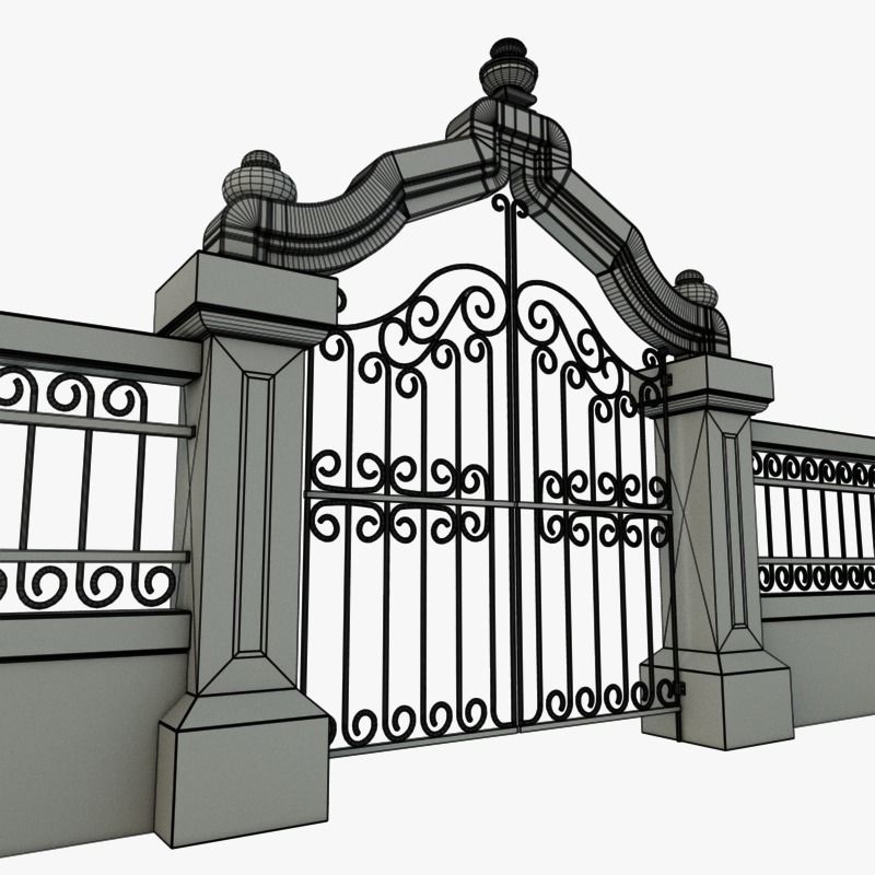 Gate Decorative 3D model_10