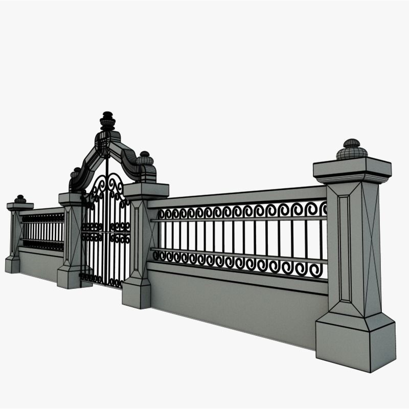 Gate Decorative 3D model_11