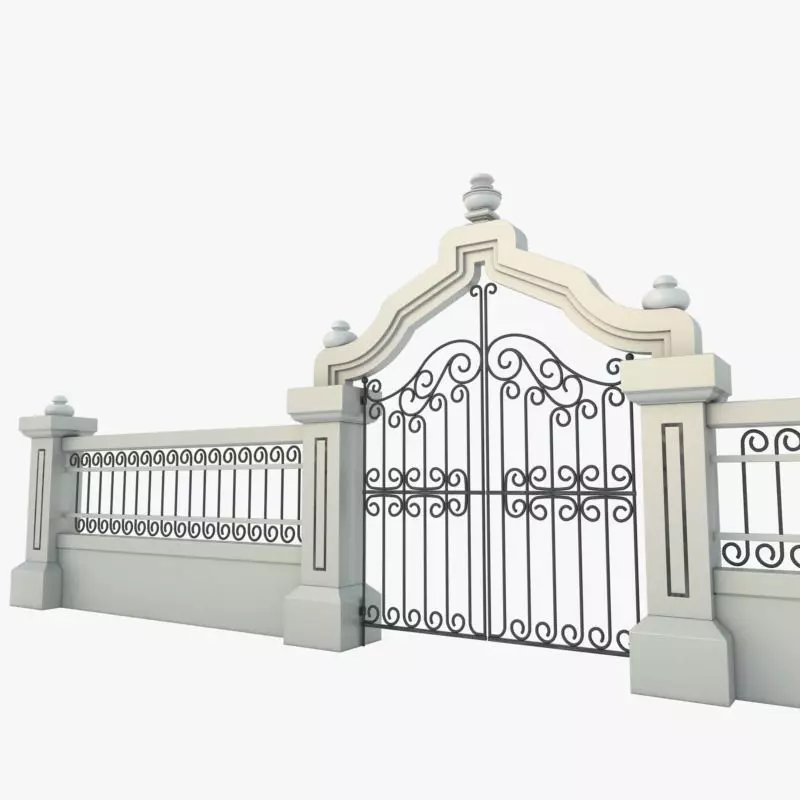 Gate Decorative 3D model_0