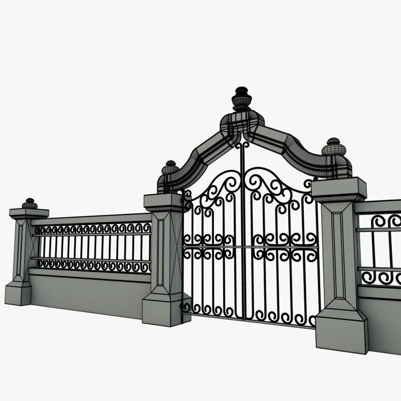 Gate Decorative 3D model_8