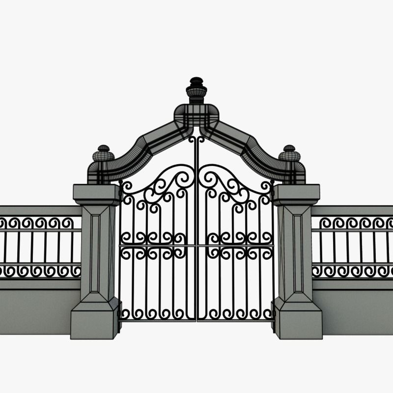 Gate Decorative 3D model_13