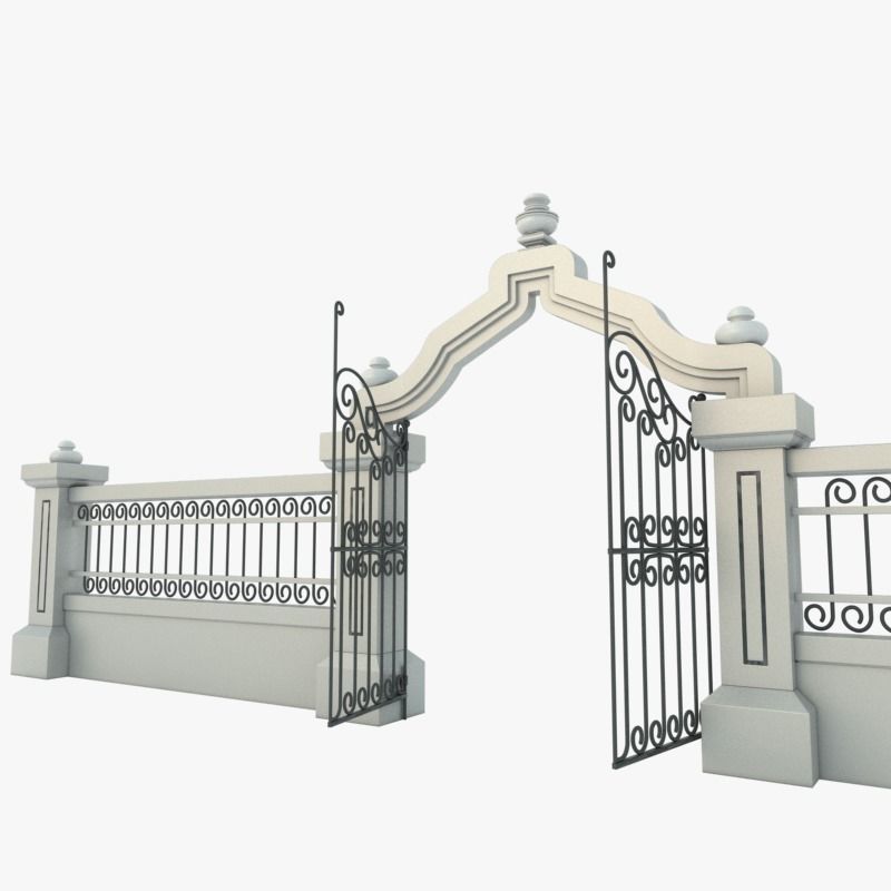 Gate Decorative 3D model_1