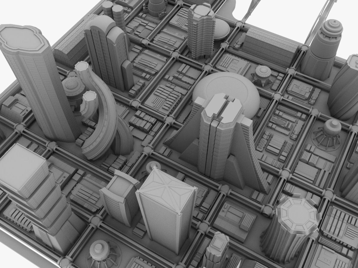 Future City Maya 3D model_41