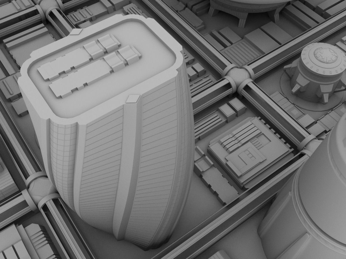 Future City Maya 3D model_37