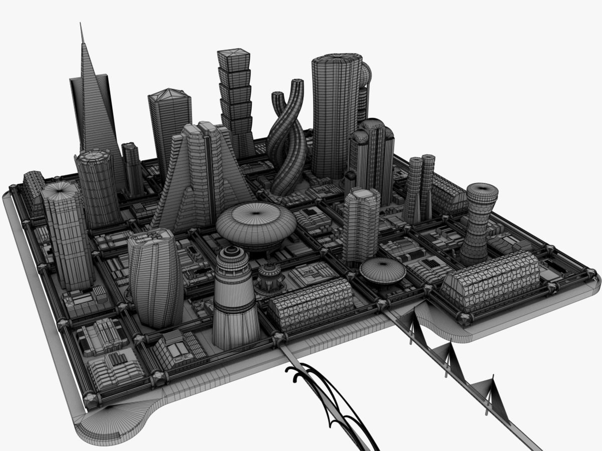 Future City Maya 3D model_28