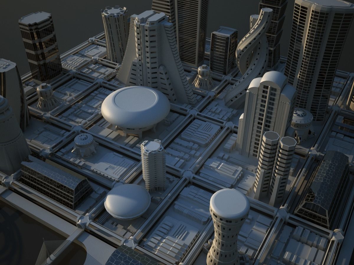 Future City Maya 3D model_4