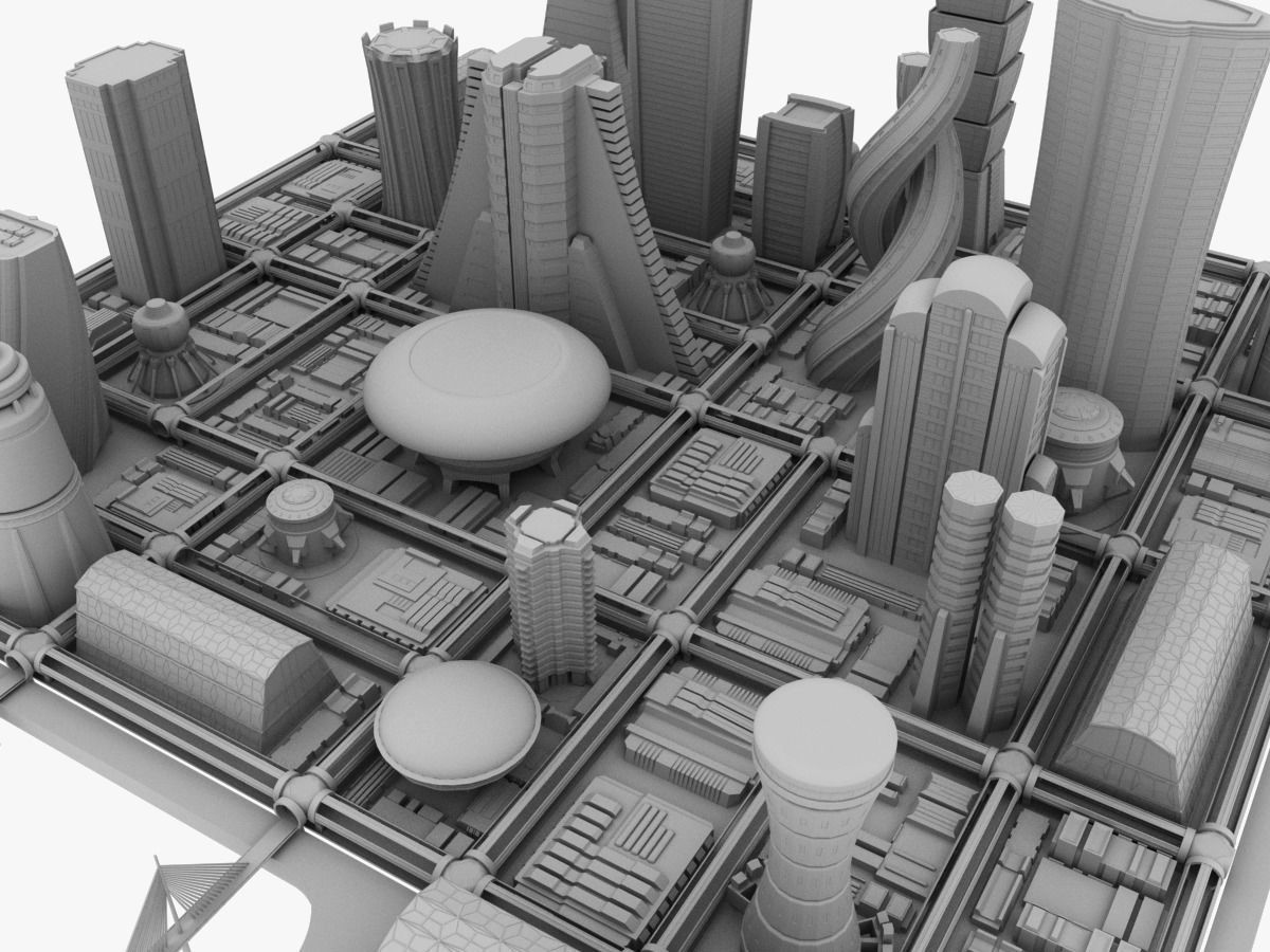 Future City Maya 3D model_39