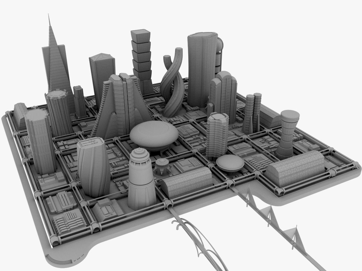 Future City Maya 3D model_27