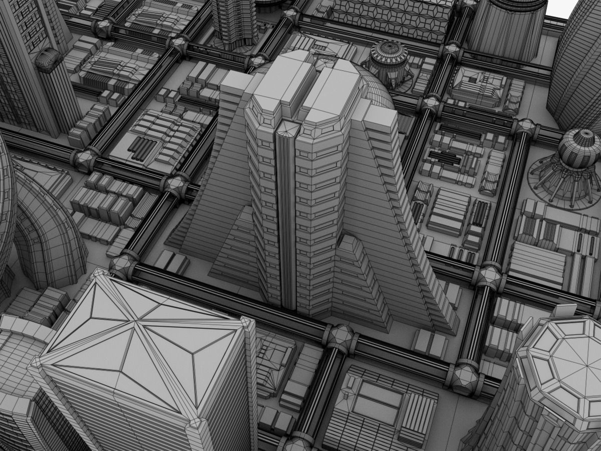 Future City Maya 3D model_36