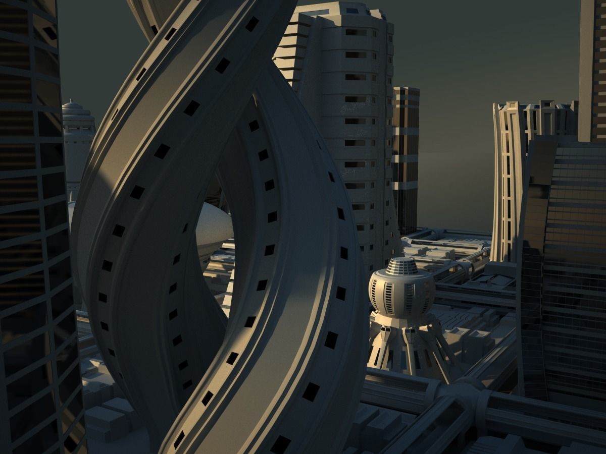 Future City Maya 3D model_25