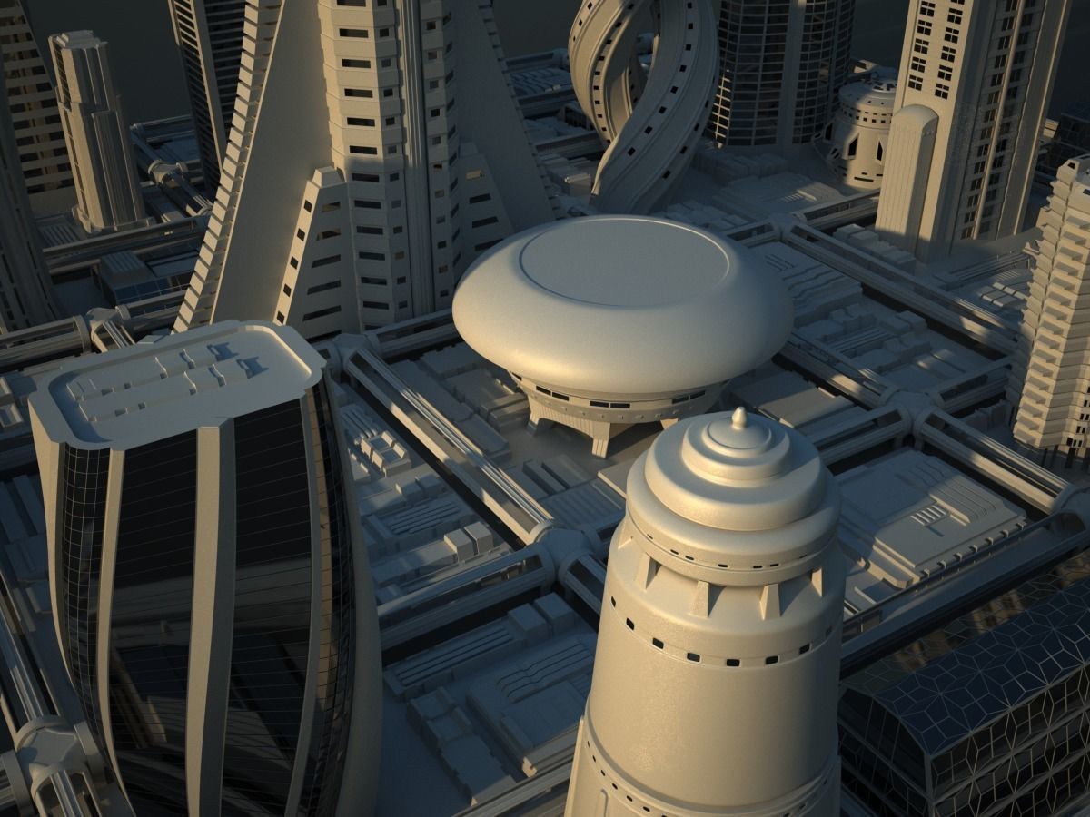 Future City Maya 3D model_10