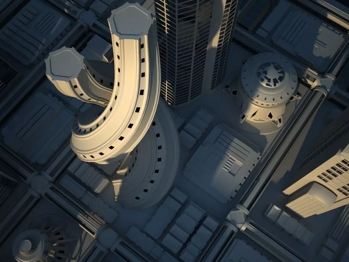 Future City Maya 3D model_0