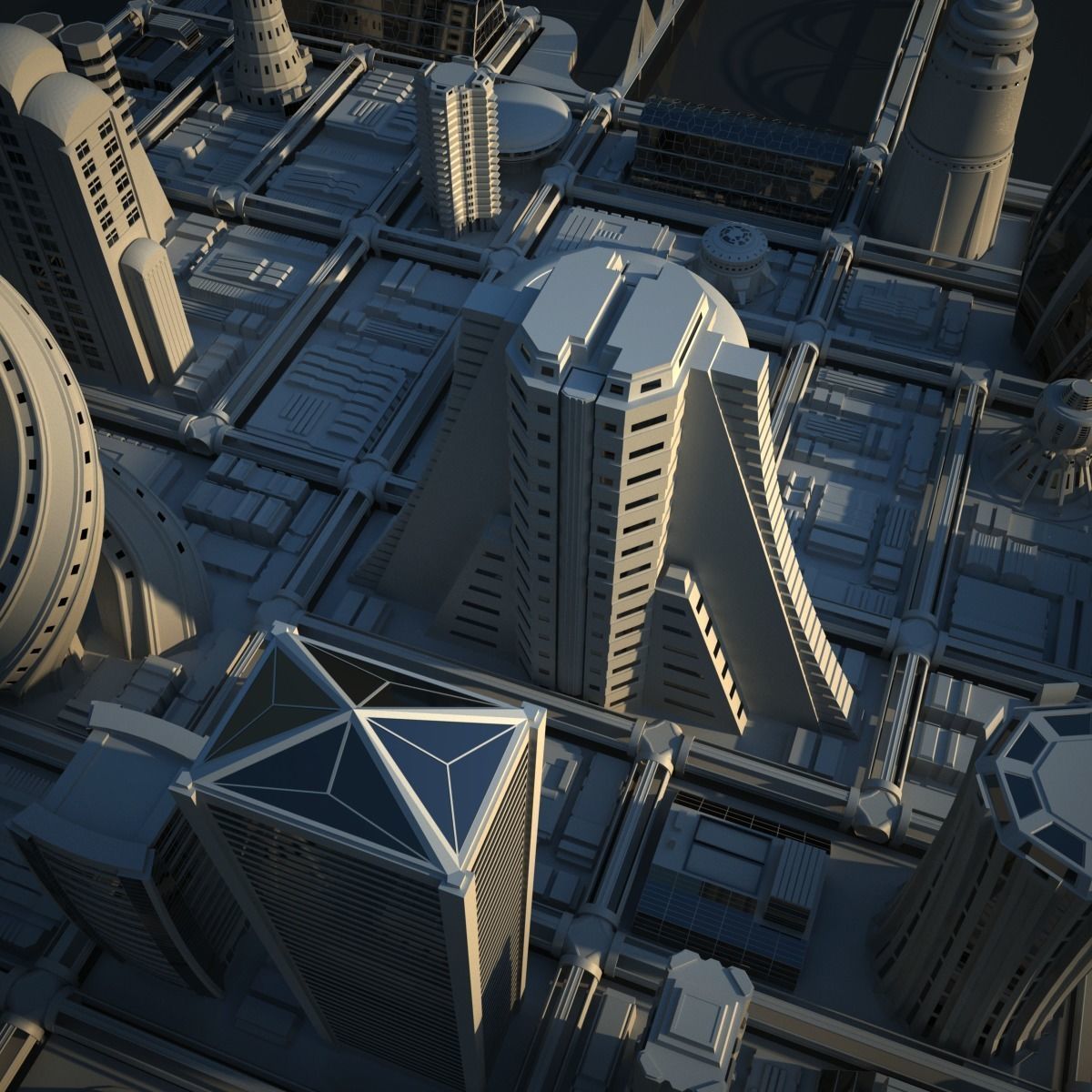 Future City Maya 3D model_1