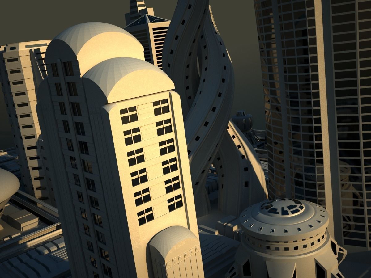 Future City Maya 3D model_9