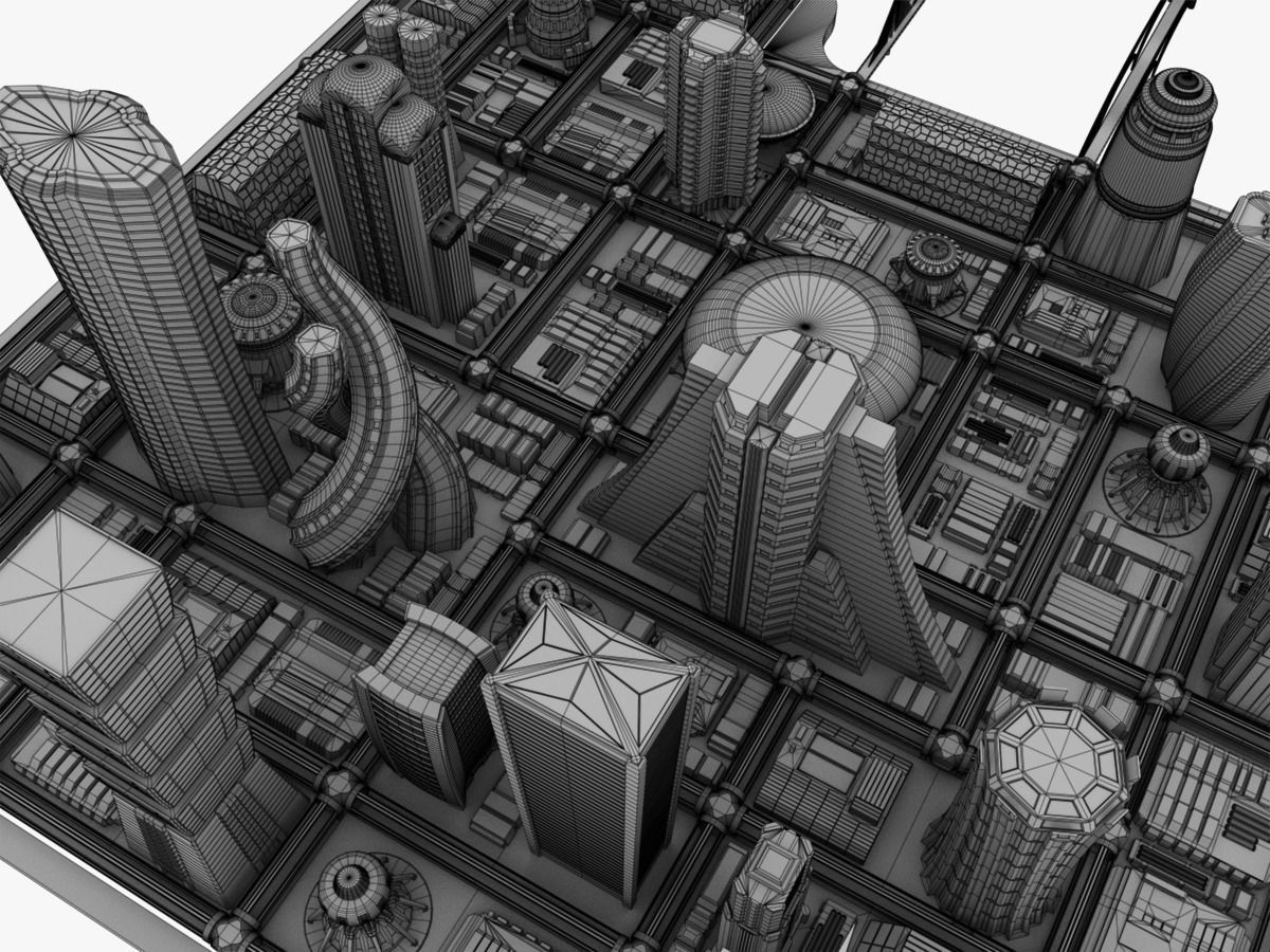Future City Maya 3D model_42