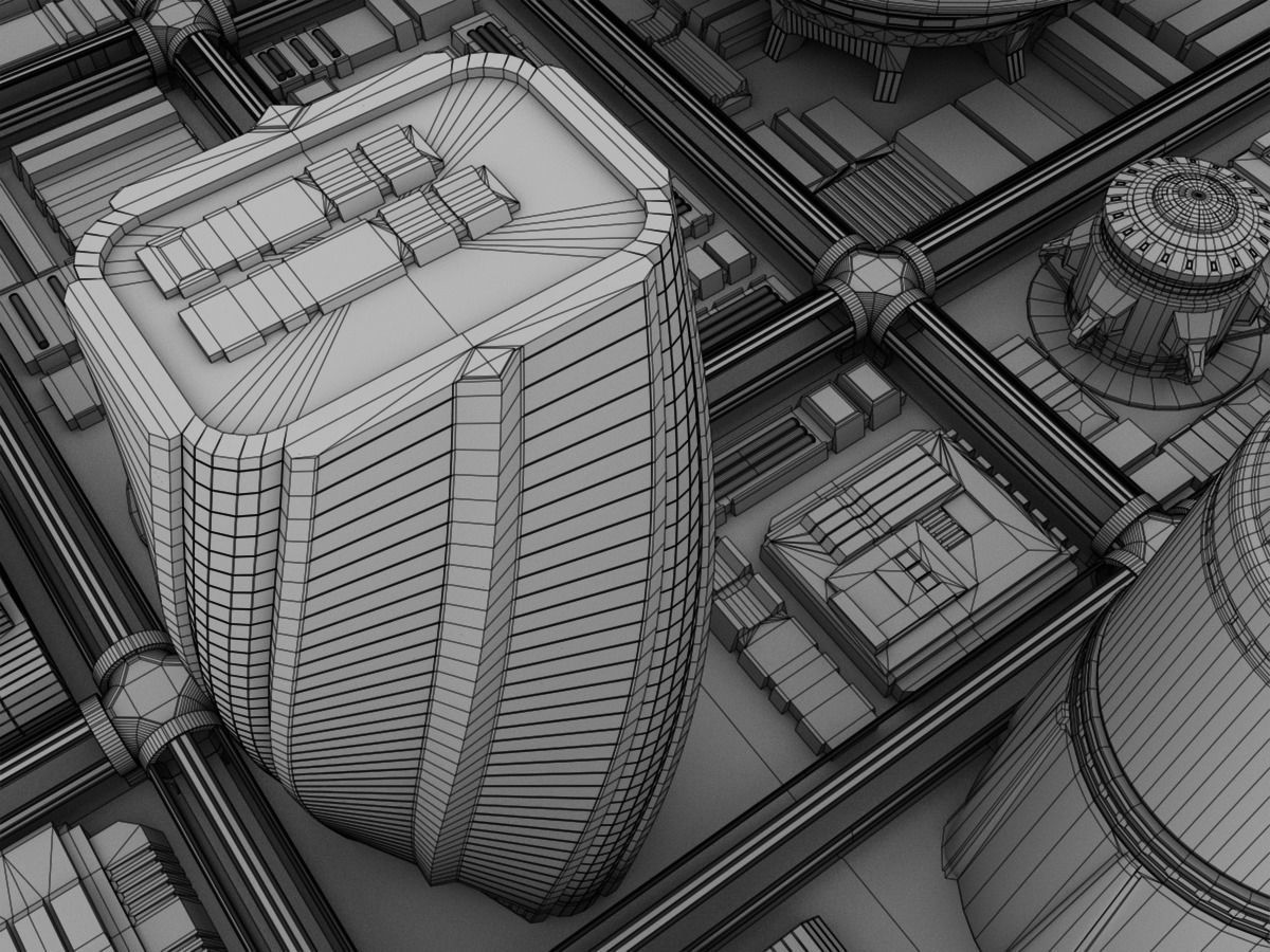 Future City Maya 3D model_38