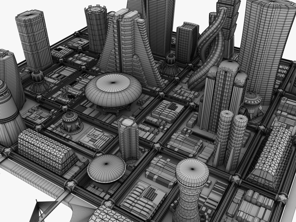 Future City Maya 3D model_40