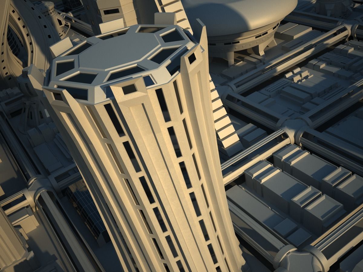 Future City Maya 3D model_3