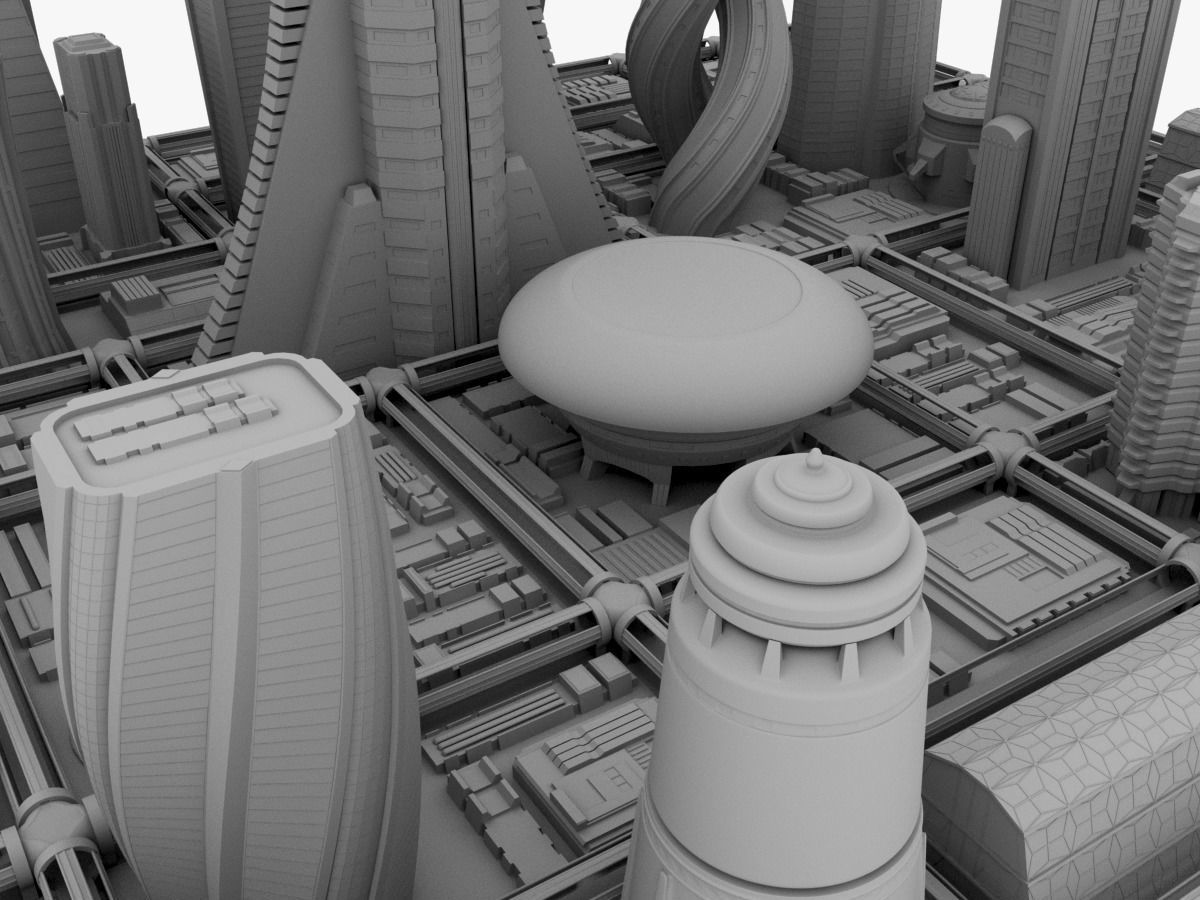 Future City Maya 3D model_29