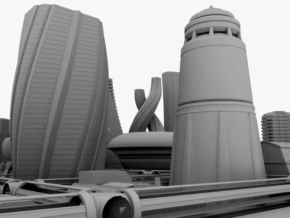 Future City Maya 3D model_33