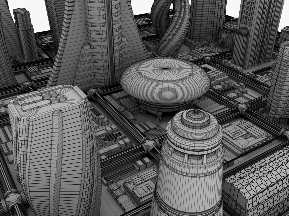 Future City Maya 3D model_30