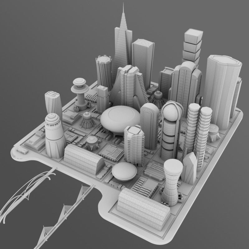 Future City Maya  3D model_5