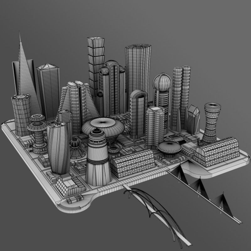 Future City Maya  3D model_13