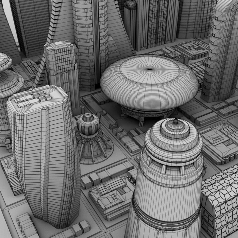 Future City Maya  3D model_8