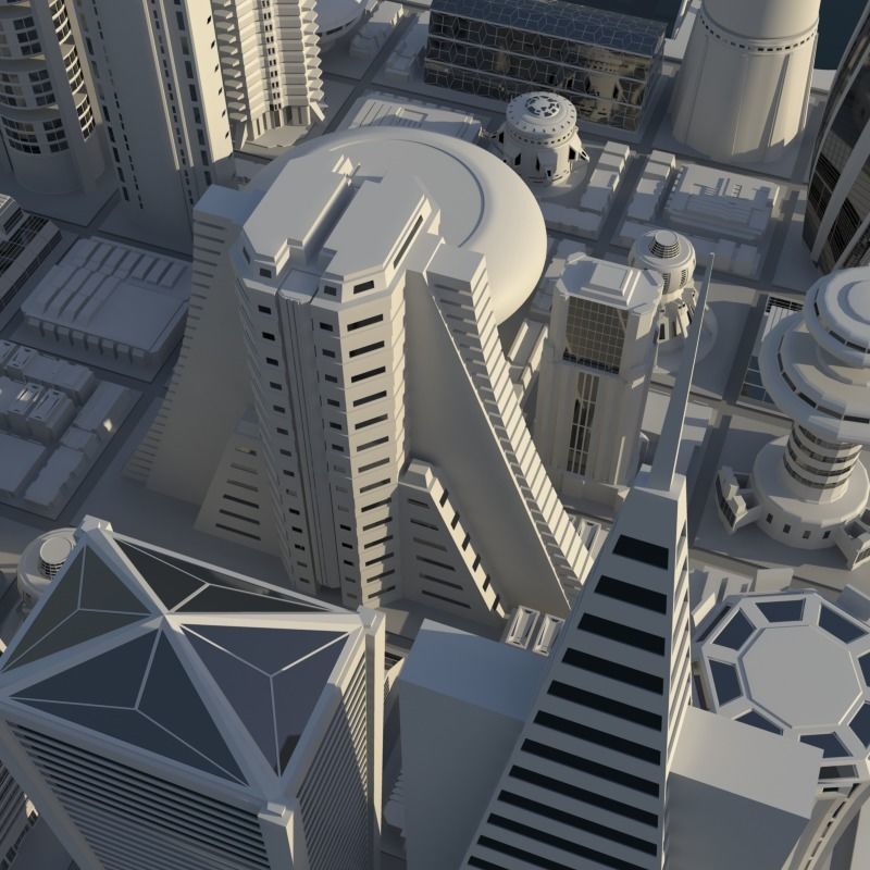 Future City Maya  3D model_2