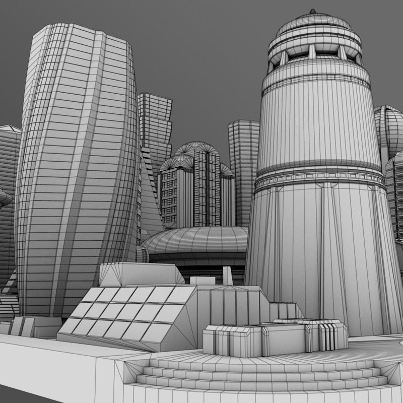 Future City Maya  3D model_9