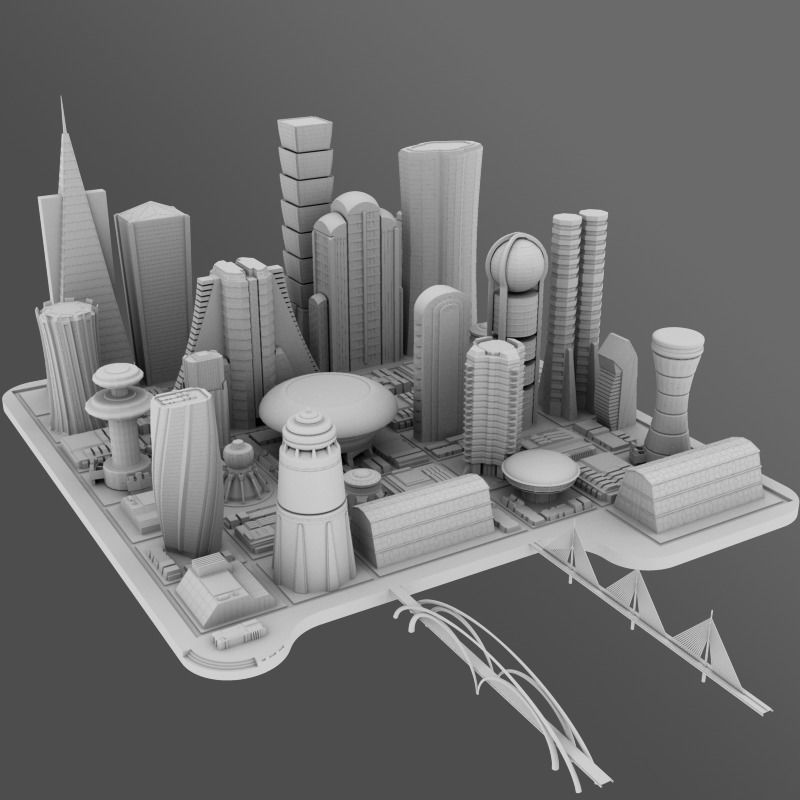 Future City Maya  3D model_12