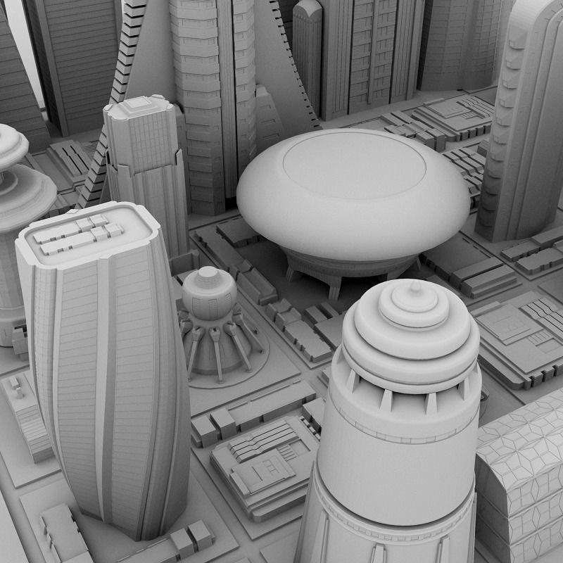 Future City Maya  3D model_7