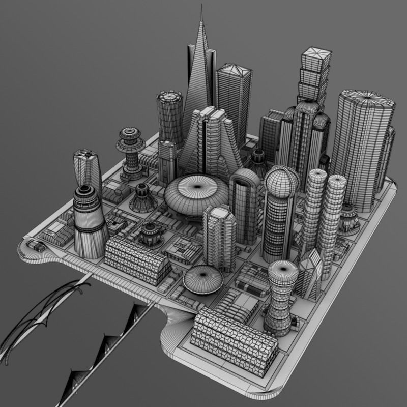 Future City Maya  3D model_6