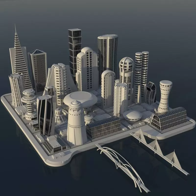 Future City Maya  3D model_0