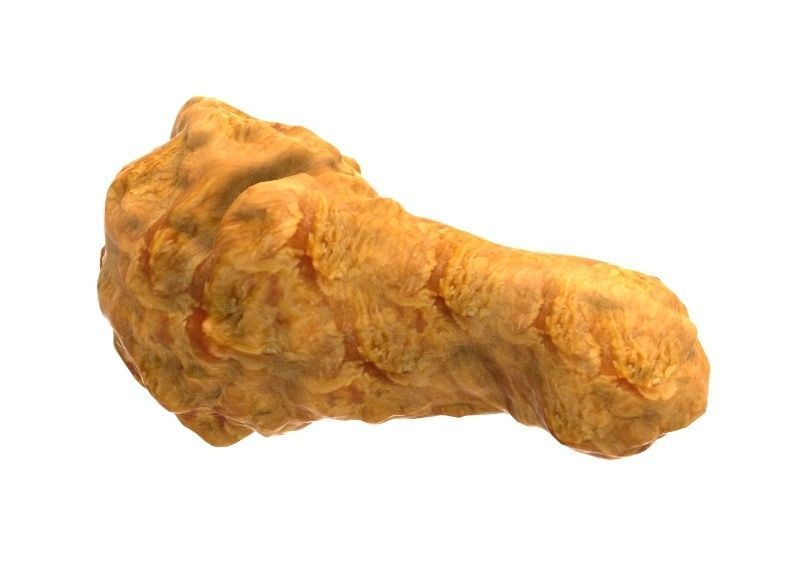 Fried Chicken Low-poly 3D model_4