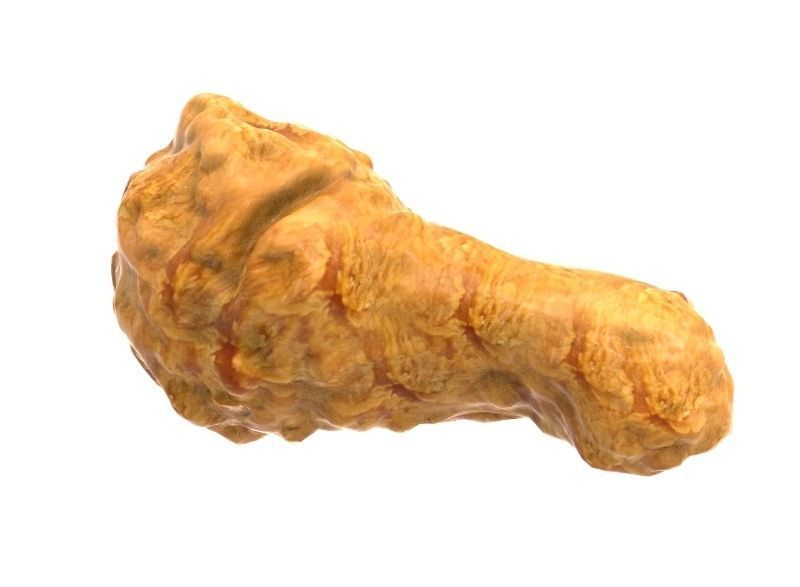 Fried Chicken Low-poly 3D model_1