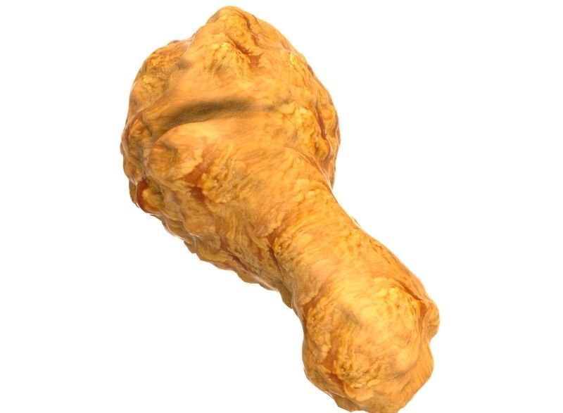 Fried Chicken Low-poly 3D model_2