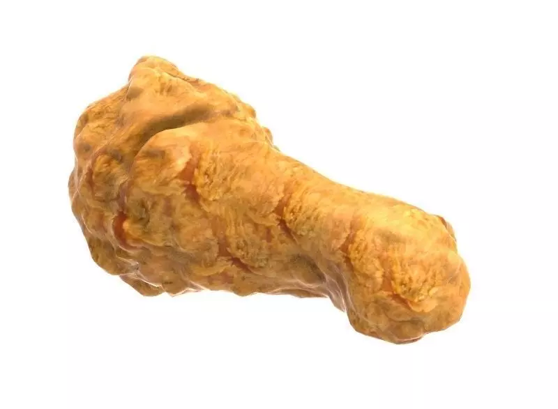 Fried Chicken Low-poly 3D model_0