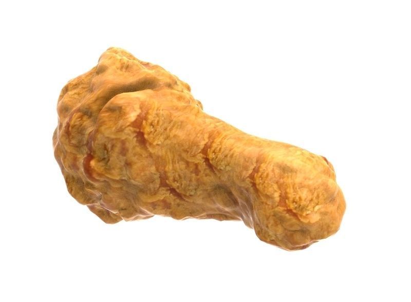 Fried Chicken Low-poly 3D model_3