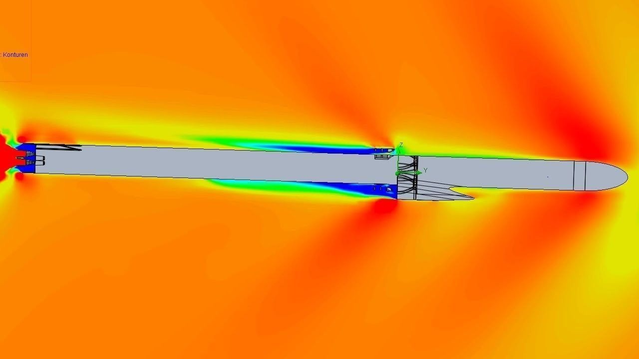 Printable Space-X BFR Mars Rocket Aerodynamics Model 3D print model_19