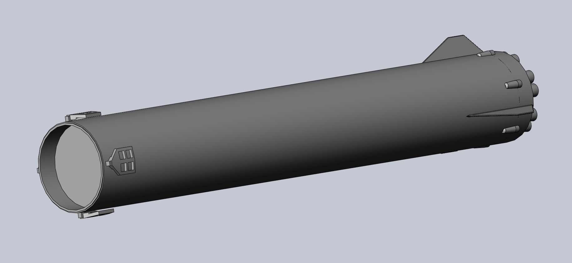 Printable Space-X BFR Mars Rocket Aerodynamics Model 3D print model_9