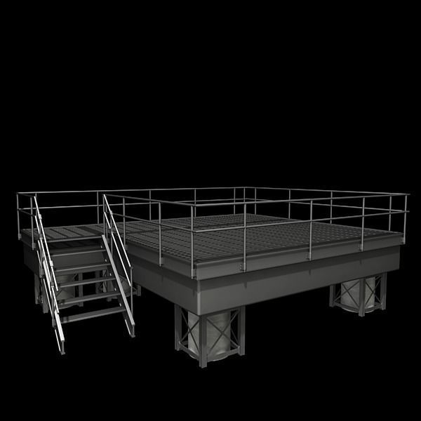 Metal Platform 3D model_1