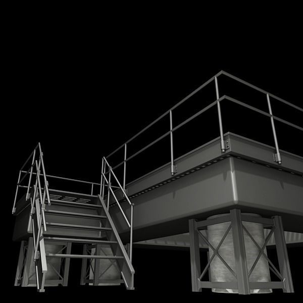 Metal Platform 3D model_2