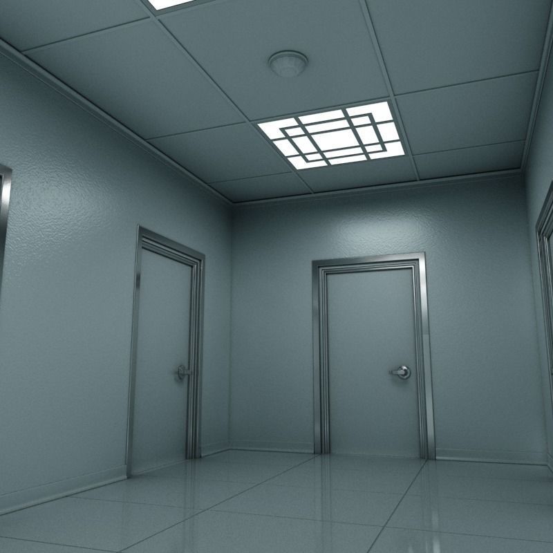 Matrix Hallway 3D model_6